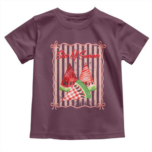 Striped Watermelon Beach Vibes Graphic Toddler T Shirt Slice Of Summer