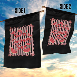 Striped Watermelon Beach Vibes Graphic Garden Flag Sweet Summer Time