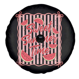 Striped Watermelon Beach Vibes Graphic Spare Tire Cover Sweet Summer Time