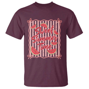 Striped Watermelon Beach Vibes Graphic T Shirt Sweet Summer Time