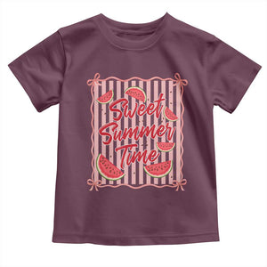Striped Watermelon Beach Vibes Graphic Toddler T Shirt Sweet Summer Time
