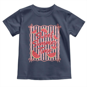 Striped Watermelon Beach Vibes Graphic Toddler T Shirt Sweet Summer Time