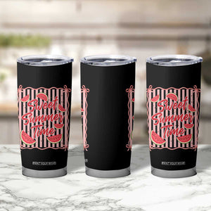 Striped Watermelon Beach Vibes Graphic Tumbler Cup Sweet Summer Time