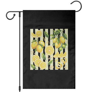 Striped Summer Lemon Garden Flag Citrus Fruit Lover Gift