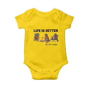 Funny Camping Raccoon Baby Onesie Life Is Better By The Campfire