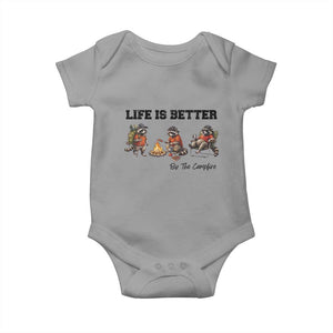 Funny Camping Raccoon Baby Onesie Life Is Better By The Campfire