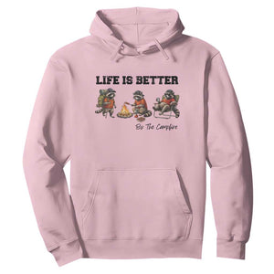 Funny Camping Raccoon Hoodie Life Is Better By The Campfire