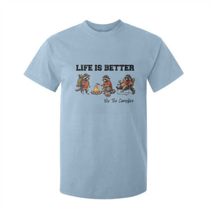 Funny Camping Raccoon T Shirt For Kid Life Is Better By The Campfire