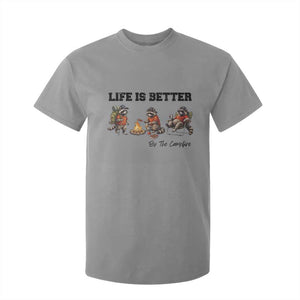 Funny Camping Raccoon T Shirt For Kid Life Is Better By The Campfire
