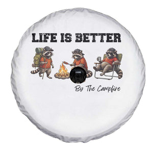 Funny Camping Raccoon Spare Tire Cover Life Is Better By The Campfire