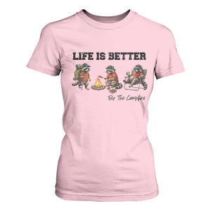 Funny Camping Raccoon T Shirt For Women Life Is Better By The Campfire