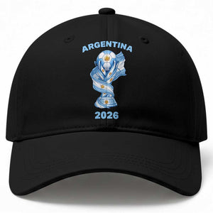 Proud Argentina Soccer 2026 Baseball Cap World Football Fan Gift