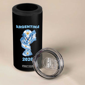 Proud Argentina Soccer 2026 4 in 1 Can Cooler Tumbler World Football Fan Gift