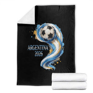 Argentina 2026 Soccer Fan Throw Blanket Proud Football Flag Supporter