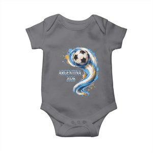Argentina 2026 Soccer Fan Baby Onesie Proud Football Flag Supporter