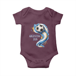 Argentina 2026 Soccer Fan Baby Onesie Proud Football Flag Supporter