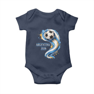 Argentina 2026 Soccer Fan Baby Onesie Proud Football Flag Supporter