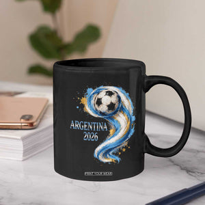 Argentina 2026 Soccer Fan Coffee Mug Proud Football Flag Supporter