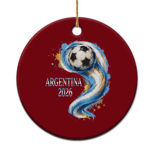 Argentina 2026 Soccer Fan Ceramic Ornament Proud Football Flag Supporter