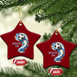Argentina 2026 Soccer Fan Ceramic Ornament Proud Football Flag Supporter