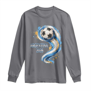 Argentina 2026 Soccer Fan Long Sleeve Shirt Proud Football Flag Supporter