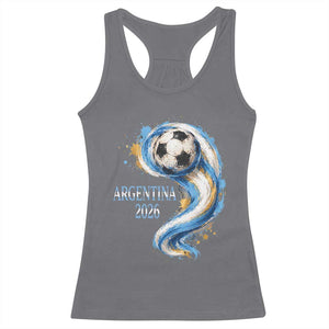 Argentina 2026 Soccer Fan Racerback Tank Top Proud Football Flag Supporter