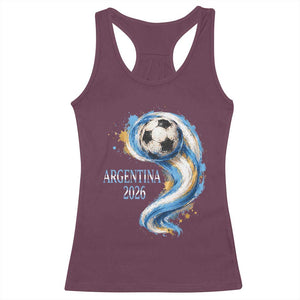 Argentina 2026 Soccer Fan Racerback Tank Top Proud Football Flag Supporter