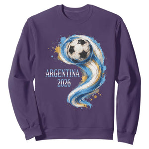 Argentina 2026 Soccer Fan Sweatshirt Proud Football Flag Supporter