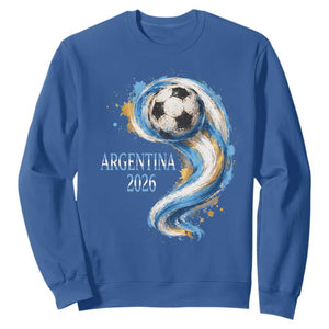 Argentina 2026 Soccer Fan Sweatshirt Proud Football Flag Supporter