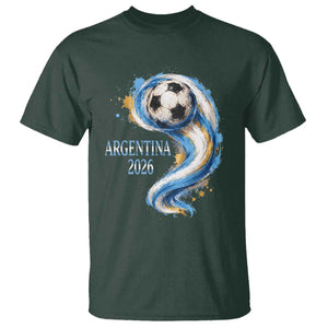 Argentina 2026 Soccer Fan T Shirt Proud Football Flag Supporter TS12 Dark Forest Green Print Your Wear