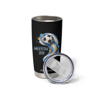 Argentina 2026 Soccer Fan Tumbler Cup Proud Football Flag Supporter