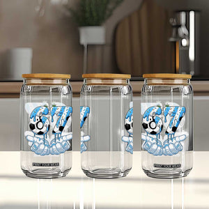 Funny Argentina Six Seven Football Meme Glass Can Gen Alpha Soccer Fan