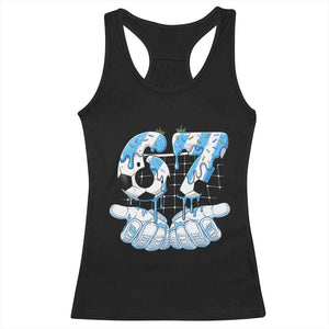 Funny Argentina Six Seven Football Meme Racerback Tank Top Gen Alpha Soccer Fan