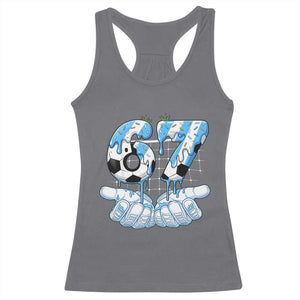 Funny Argentina Six Seven Football Meme Racerback Tank Top Gen Alpha Soccer Fan