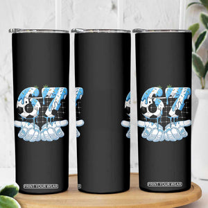 Funny Argentina Six Seven Football Meme Skinny Tumbler Gen Alpha Soccer Fan