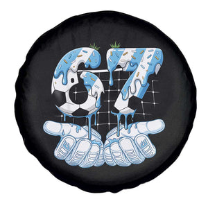 Funny Argentina Six Seven Football Meme Spare Tire Cover Gen Alpha Soccer Fan