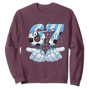 Funny Argentina Six Seven Football Meme Sweatshirt Gen Alpha Soccer Fan