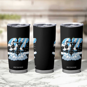 Funny Argentina Six Seven Football Meme Tumbler Cup Gen Alpha Soccer Fan