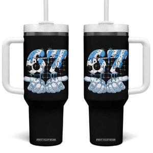 Funny Argentina Six Seven Football Meme Tumbler With Handle Gen Alpha Soccer Fan