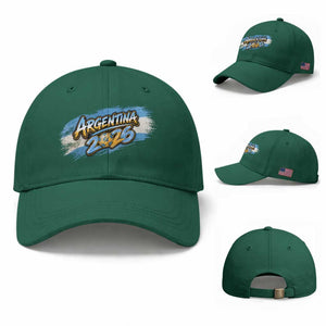 Vintage Argentina Soccer Pride 2026 Graphic Baseball Cap