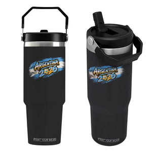 Vintage Argentina Soccer Pride 2026 Graphic Flip Straw Tumbler