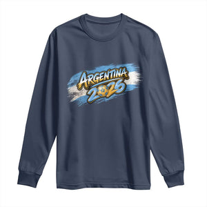 Vintage Argentina Soccer Pride 2026 Graphic Long Sleeve Shirt