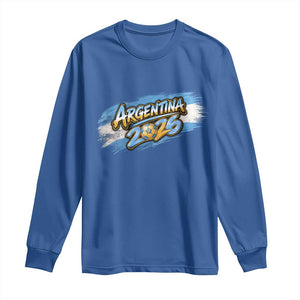 Vintage Argentina Soccer Pride 2026 Graphic Long Sleeve Shirt