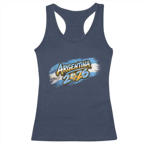 Vintage Argentina Soccer Pride 2026 Graphic Racerback Tank Top