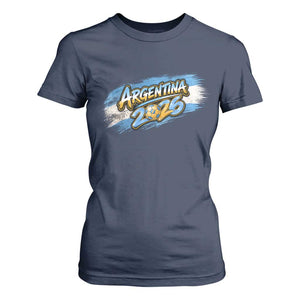 Vintage Argentina Soccer Pride 2026 Graphic T Shirt For Women