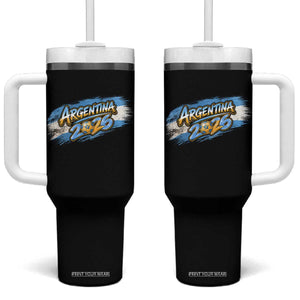 Vintage Argentina Soccer Pride 2026 Graphic Tumbler With Handle