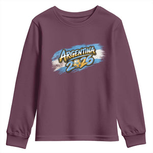 Vintage Argentina Soccer Pride 2026 Graphic Youth Sweatshirt