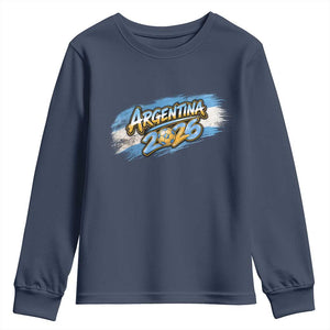 Vintage Argentina Soccer Pride 2026 Graphic Youth Sweatshirt