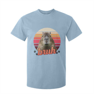 Capybara Lover T Shirt For Kid Funny Bruh Meme Animal Humor Gift TS12 Light Blue Print Your Wear
