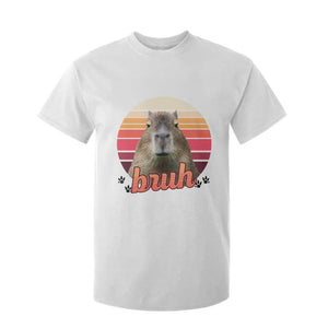 Capybara Lover T Shirt For Kid Funny Bruh Meme Animal Humor Gift TS12 White Print Your Wear